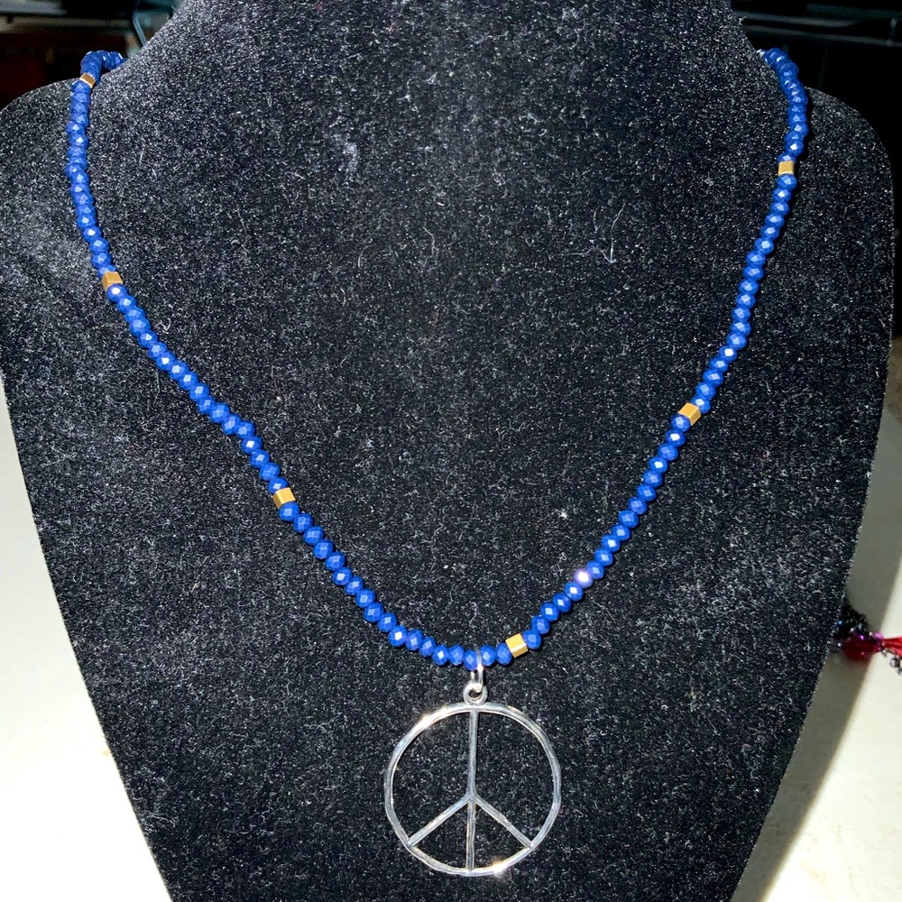 Beaded Boho Peace Necklace
